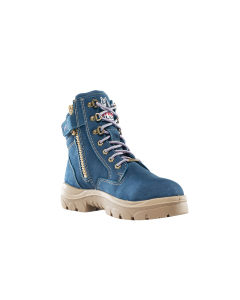 812861W Steel Blue Southern Cross Ladies Zip Blue