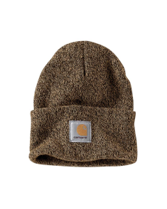 CARHARTT A18 KNIT CUFFED BEANIE, BROWN/SANDSTONE