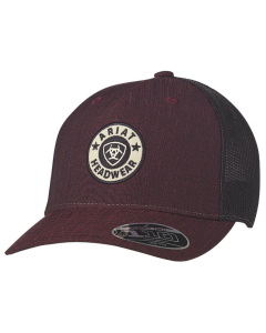 ARIAT A300012855 MENS SNAPBACK FLEXFIT 110 LOGO CAP, WINE
