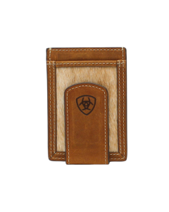 ARIAT A3543944 CARD CASE MONEY CLIP CALF HAIR WALLET