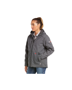 ARIAT 10032844 WOMENS FR DURALIGHT STRETCH CANVAS JACKET, IRON GREY