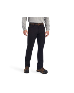 ARIAT 10041083 MENS REBAR M4 LOW-RISE DURASTRETCH MADE TOUGH STACKABLE STRAIGHT LEG PANT, BLK