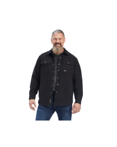 ARIAT 10041507 MEN'S REBAR CLASSIC CANVAS SHIRT JACKET, BLACK
