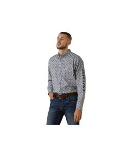 ARIAT 10043750 MENS FR AMATO LOGO STRETCH WORK SHIRT, LAVENDER