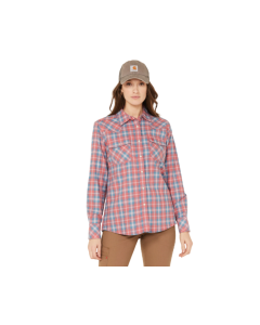 ARIAT 10043754 WOMENS FR PLAID PRINT LONG SLEEVE BUTTON DOWN WORK SHIRT