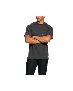 ARIAT 10046058 MEN'S REBAR COTTON STRONG TEE, CHARCOAL