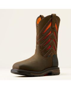 Ariat 10050835 Mens WorkHog XT VentTEK Waterproof Carbon Toe Pull-On Work Boot