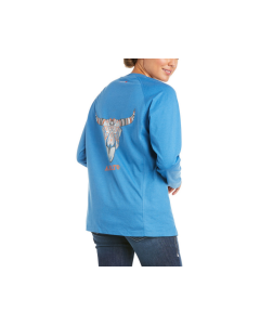 ARIAT WOMENS 10035554 FR AIR DESERT SKULL LONG-SLEEVE GRAPHIC TEE