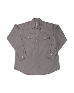 BLUE COLLAR FR BC0202FR-GY MENS 100% COTTON SNAP FR SHIRT GREY