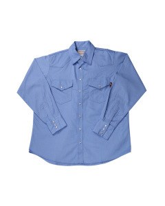 BLUE COLLAR FR BC0202FR-LB MENS 100% COTTON SNAP FR SHIRT LIGHT BLUE