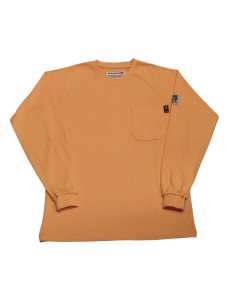 BLUE COLLAR FR BC0204FR-PC MENS 100% COTTON FR SHIRT CREW NECK PEACH