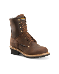 CAROLINA CA9821 MENS 8" LOGGER WATERPROOF STEEL TOE WORK BOOTS