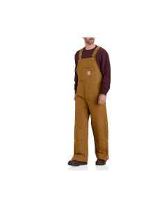CARHARTT 104393 LOOSE FIT FIRM DUCK INSULATED BIB OVERALL  2 WARMER RATING