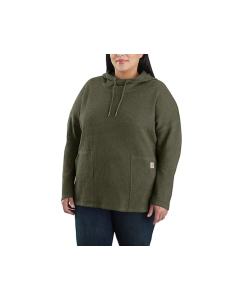 CARHARTT 104967 WOMENS RELAXED FIT EAVYWEIGHT LS HOODED THERMAL SHIRT, BASIL