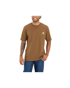 CARHARTT 105710 LOOSE FIT HEAVYWEIGHT SS POCKET C GRAPHIC TSHIRT, OILED WALNUT HEATHER