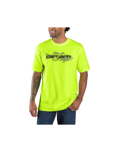 CARHARTT 105717 MEN'S LOOSE FIT HEAVYWEIGHT SS FISH GRAPHIC T-SHIRT, BRITE LIME