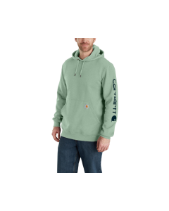 CARHARTT K288 LOOSEFIT MIDWEIGHT LOGO SLEEVE GRAPHIC SWEATSHIRT, JADE HEATHER