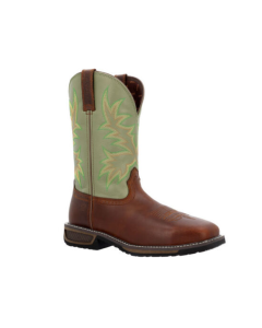 DURANGO DDB0427 MEN'S WORKHORSE SPANISH CHESTNUT CACTUS STEEL-TOE WESTERN WORK BOOT