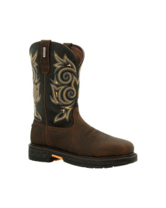 GEORGIA GB00437 MENS 11" CARBO-TEC LT WATERPROOF STEEL TOE PULL ON WORK BOOTS