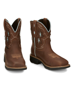 JUSTIN GY9960 WOMENS CHISEL COMPOSITE TOE PULL ON WORK BOOTS