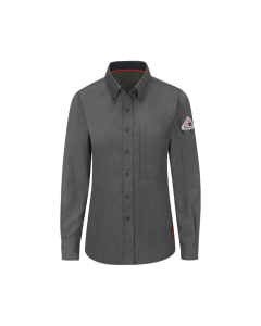 BULWARK QS51DG WOMENS FR IQ LIGHTWEIGHT LONG SLEEVE SHIRT GREY