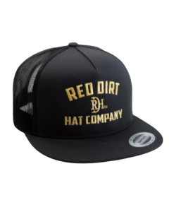 RED DIRT HAT CO RDHC232 GOLD STITCH DIRECT STITCH, CHARCOAL