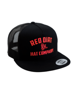 RED DIRT HAT CO RDHC234 HOT PINK DIRECT STITCH, BLK/HOT PINK