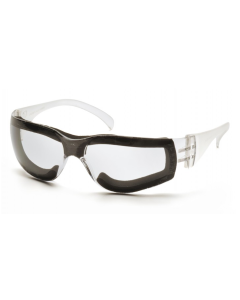 PYRAMEX S4110STFP CLEAR FRAME CLEAR LENS FOAM LINED Z87 SAFETY GLASSES