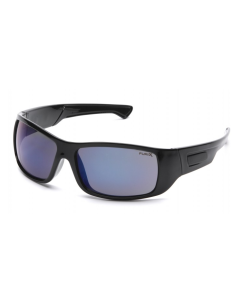 PYRAMEX SB8575DT BLACK-BLUE MIRROR ANTI-FOG Z87 SAFETY GLASSES