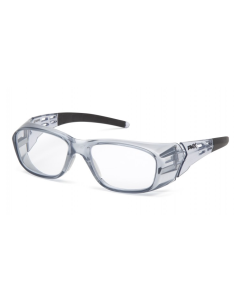 PYRAMEX SG9810R25 BIFOCAL GRAY-CLEAR FULL READER LENS +2.5 Z87 SAFETY GLASSES